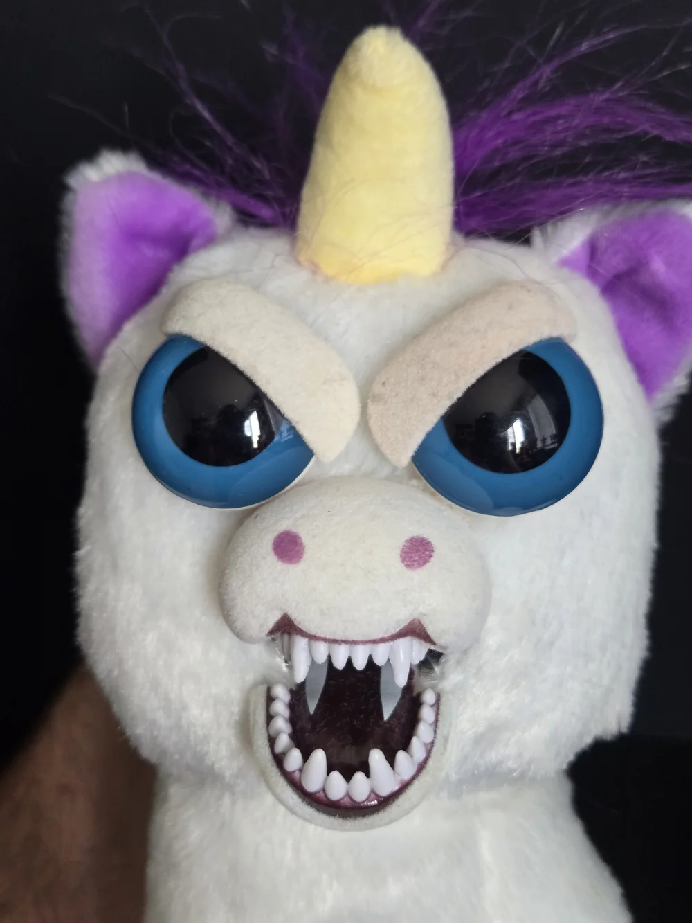 Feisty Pets Glenda Glitterpoop Unicorn White/Purple 9